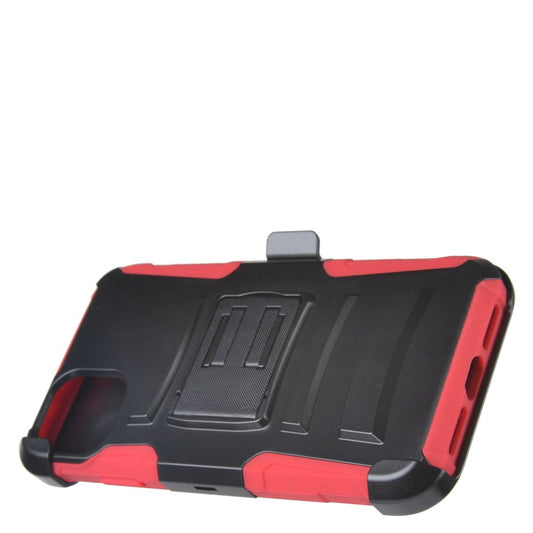 GSA Car Armor Hybrid Kickstand Case w/Holster For iPhone 11 (6.1") - Black/Red