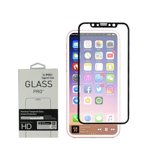 GSA 3D Edge Tempered Glass For iPhone X, XS & 11 Pro (5.8") Black Frame