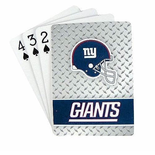 PSG NFL New York Giants Diamond Plate Design Playing Cards