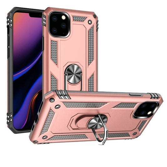 GSA Slim Hybrid Case w/Ring Stand For iPhone 11 Pro MAX (6.5") - Rose Gold/Black