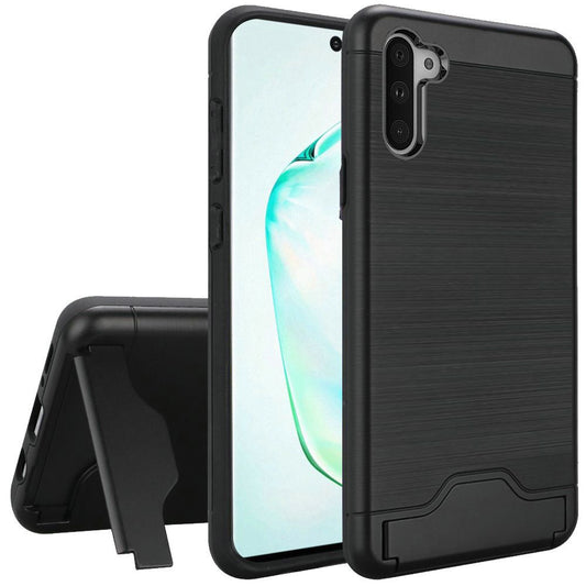 GSA Brushed Case w/Credit Card Slot for Samsung Galaxy Note 10 (6.3") Black