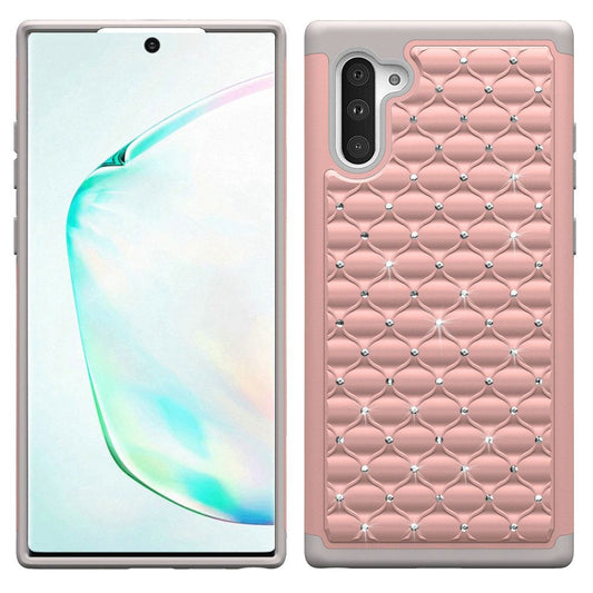 GSA Rhinestone Hybrid Case for Samsung Galaxy Note 10 (6.3") - Rose Gold
