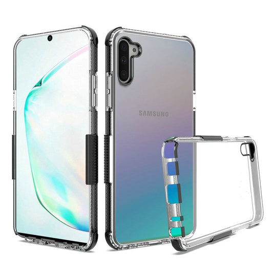 GSA Premium Side Spine Bumper Case for Samsung Note 10 (6.3") - Clear/Black