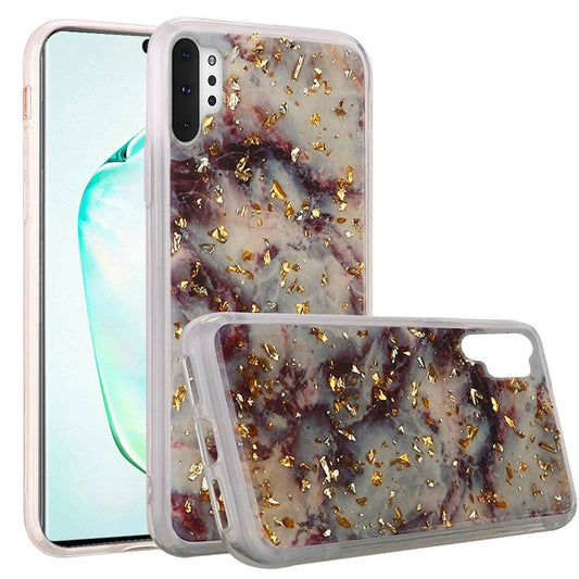 GSA Gold Flake Marble Case for Samsung Galaxy Note 10 Plus - Purple/White