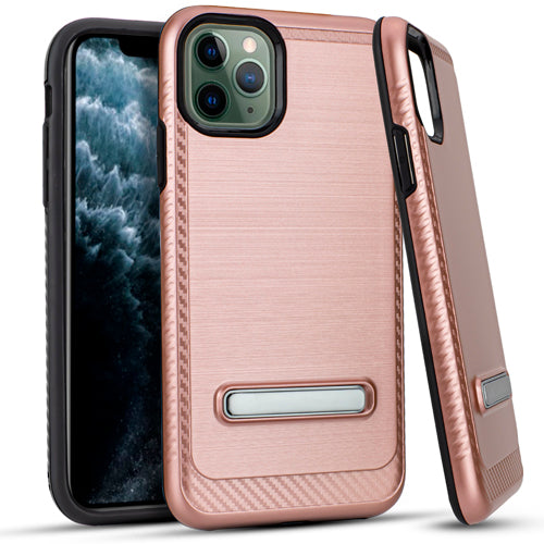 GSA Brushed Hybrid Case w/Kickstand for iPhone 11 Pro (5.8") - Rose Gold