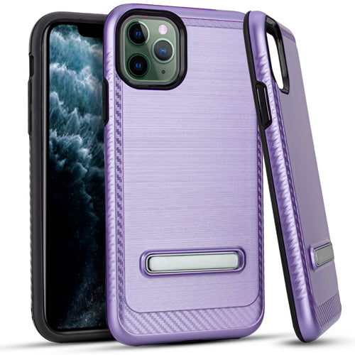 GSA Brushed Metal Hybrid Case w/Kickstand for iPhone 11 Pro (5.8") - Purple