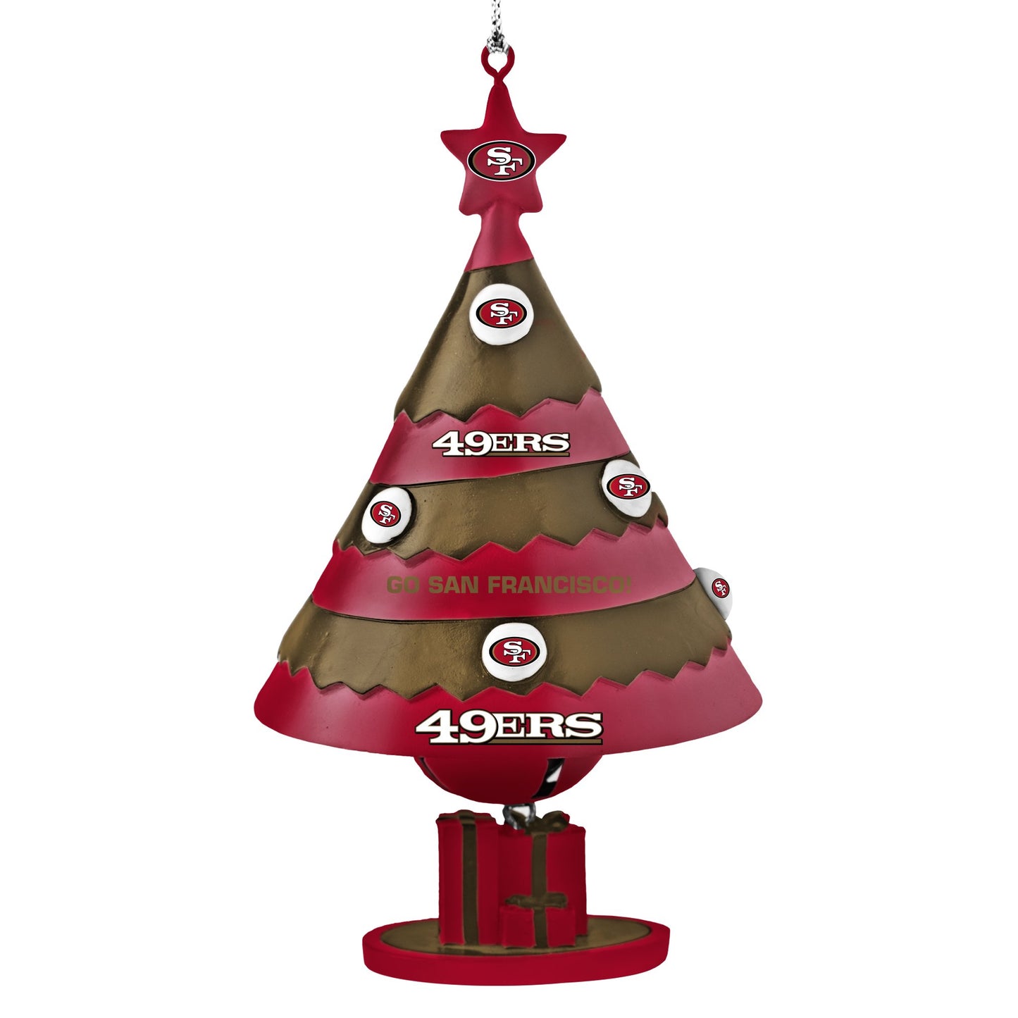 Topperscot NFL San Francisco 49ers Tree Bell Ornament