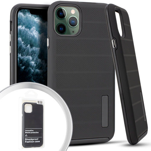 GSA Textured Stripe Hybrid Case for iPhone 11 Pro (5.8") - Black