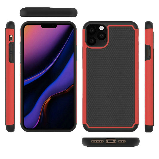 GSA Texture Fused Hybrid Case for the iPhone 11 Pro (5.8") Black & Red