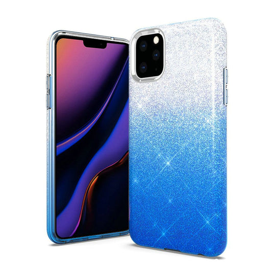 GSA Gradient Glitter Candy Case For iPhone 11 Pro Max (6.5") - Silver/Blue