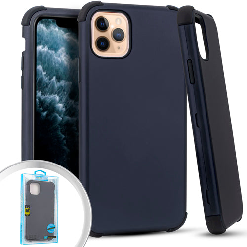 GSA Slim Rubberized Armor Hybrid Case For iPhone 11 Pro Max (6.5") -Navy Blue