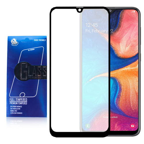 GSA Tempered Glass Scree Protector with Black Frame for Samsung Galaxy A20 & 50