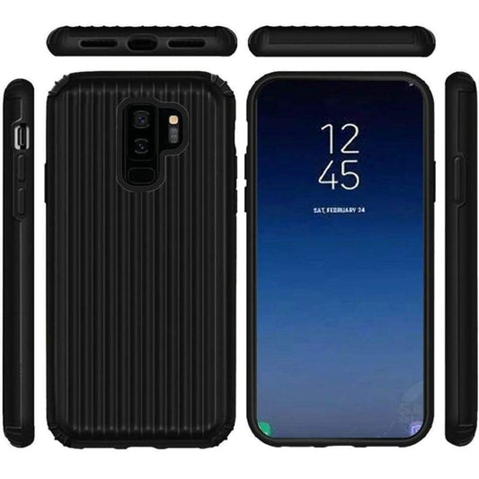 GSA Slim Rippled Metallic Case for Samsung S9 Plus - Black