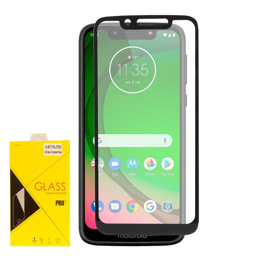 GSA Black Boarder Full Glue Tempered Glass for Motorola Moto G7 Play, XT1952