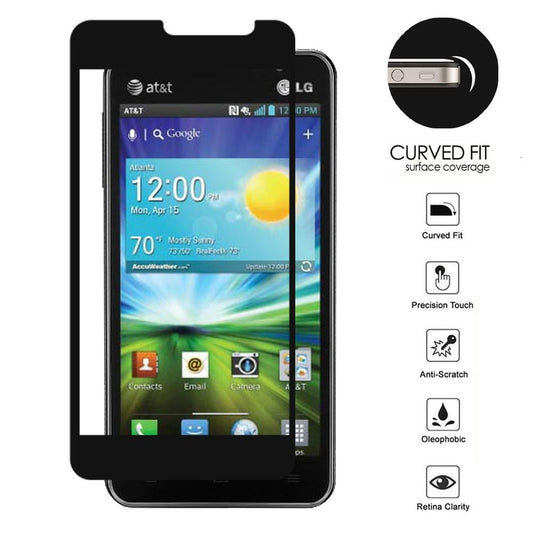 GSA Black Boarder Tempered Glass for LG Aristo 4 Plus, Journey LTE QTy-2