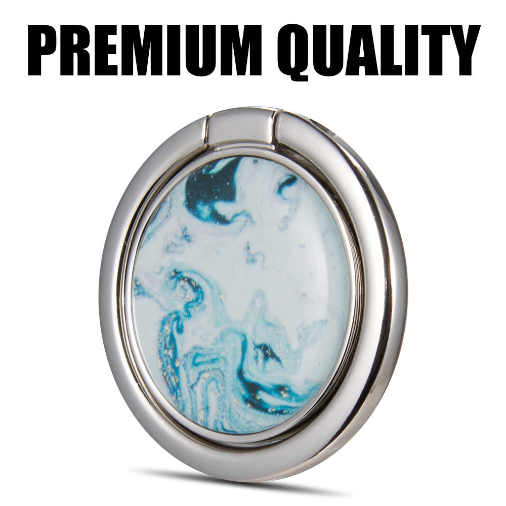 UNIVERSAL High Quality Blue Marblle Metallic Ring HOLDER STAND