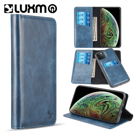GSA Detachable Gentleman Folio Wallet Case for iPhone 11 Pro (5.8") - Blue