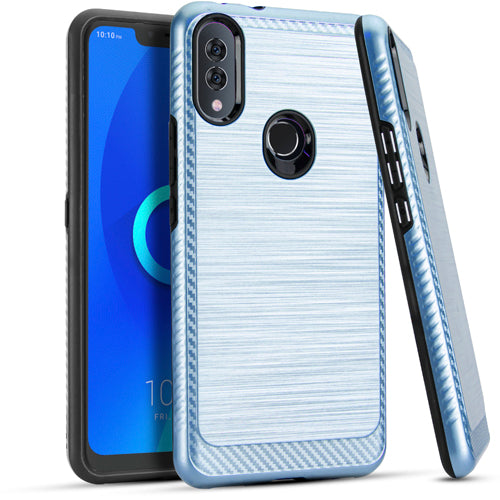 GSA Brushed Case w/Edge Design for Alcatel 3V (2019), 5032W - Blue