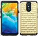 GSA Studded Rhinestone Bling Diamond Hybrid Case For LG Stylo 5 - Gold/Black