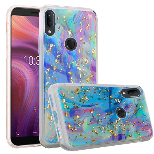GSA Glitter Marble Candy Case for Alcatel 3V (2019) - Colorful Galaxy