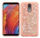 GSA Glitter Bling Candy Case for LG Aristo 4 Plus - Rose Gold