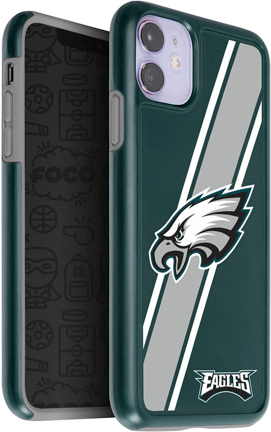 FOCO NFL Philadelphia Eagles Dual Hybrid Case for iPhone 11 & XR (6.1")