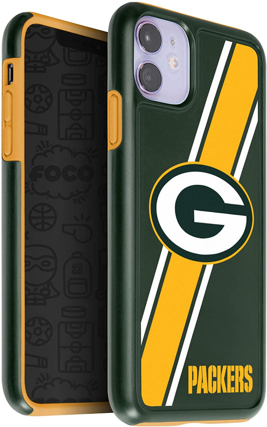 FOCO NFL Green Bay Packers Dual Hybrid Case for iPhone 11 & XR (6.1")
