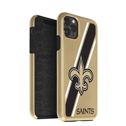 FOCO NFL New Orleans Saints Hybrid Case for iPhone 11 Pro, X & XS (5.8")