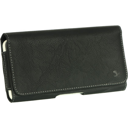 DW Galaxy Mega GT-I9200 Folio Flip Leather Belt Clip Pouch For (6.5") Black
