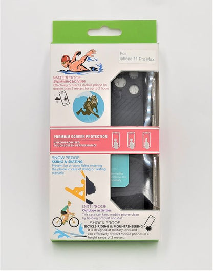 GSA Military Grade Waterproof Case For iPhone 11 Pro Max (6.5") - Black/Green