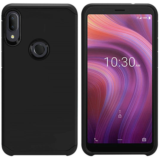 GSA Slim Rubberized Hybrid Case for Alcatel 3V (2019) - Black