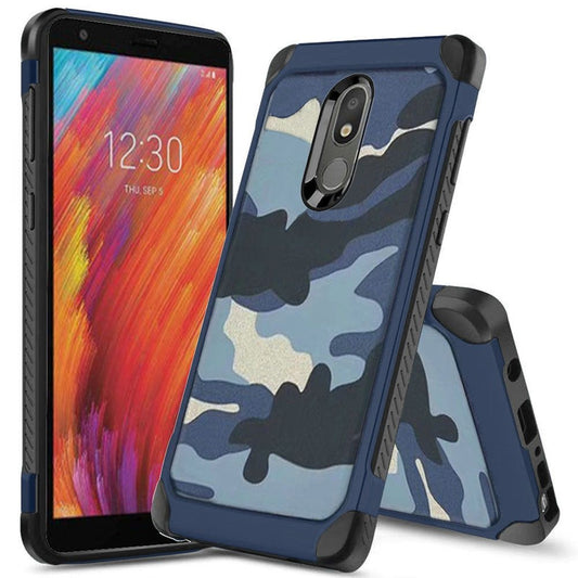 GSA Astornoot Camo Hybrid Case for LG Aristo 4 Plus - Blue Camo
