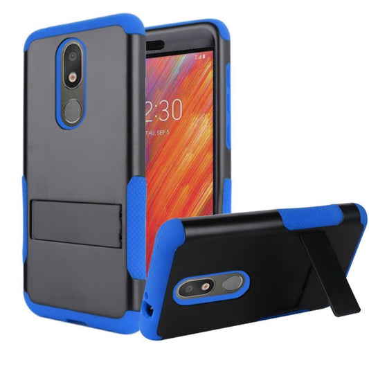 GSA Snap-On Hybrid Case w/Kickstand for LG Aristo 4 Plus - Black/Blue