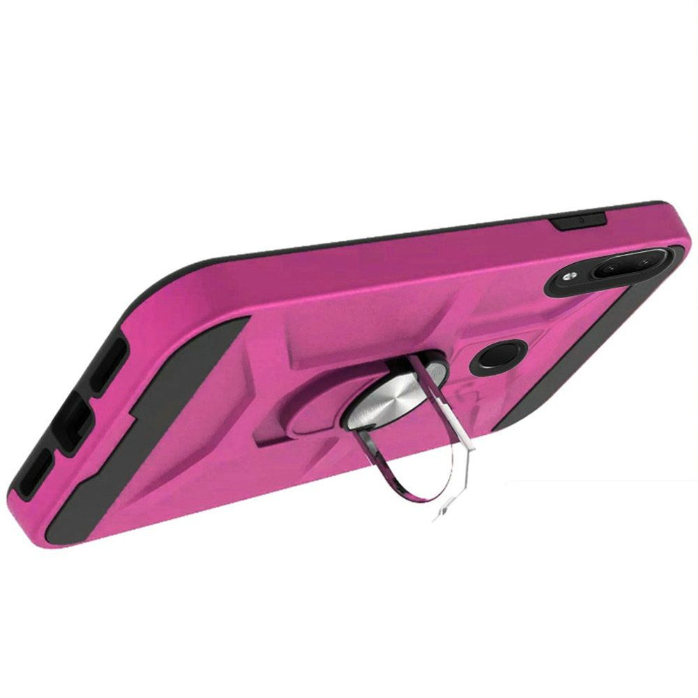 GSA Dynamic Matte Hybrid Case w/Ring Stand for Alcatel 3V (2019) - Rose Pink