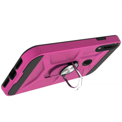 GSA Dynamic Matte Hybrid Case w/Ring Stand for Alcatel 3V (2019) - Rose Pink