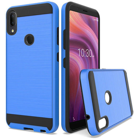 GSA Brushed Hybrid Case for Alcatel 3V(2019) - Blue/Black