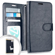 GSA Luxury Flip Wallet Case for Samsung Galaxy A01 - Blue