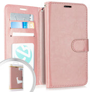 GSA Luxury Flip Wallet Case for Samsung Galaxy A01 - Rose Gold