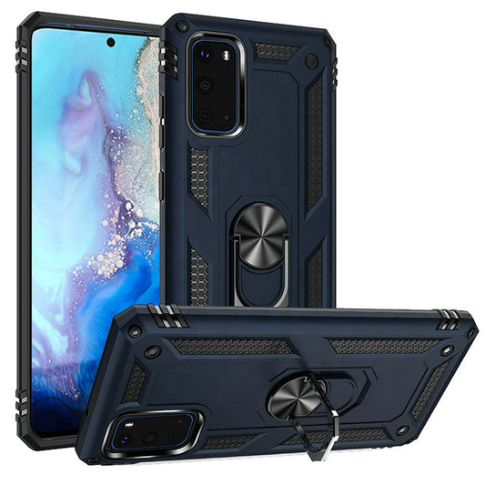 GSA Slim Shockproof Case Ring Stand for Samsung Galaxy S20 (6.2") Blue