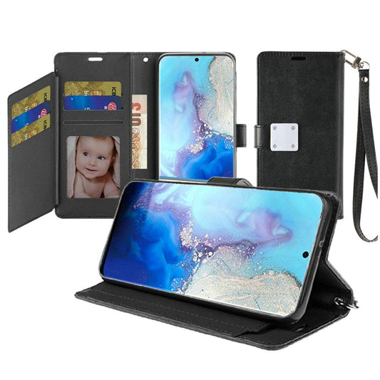GSA Leather Flip Wallet Case for Samsung Galaxy S20 (6.2") Black
