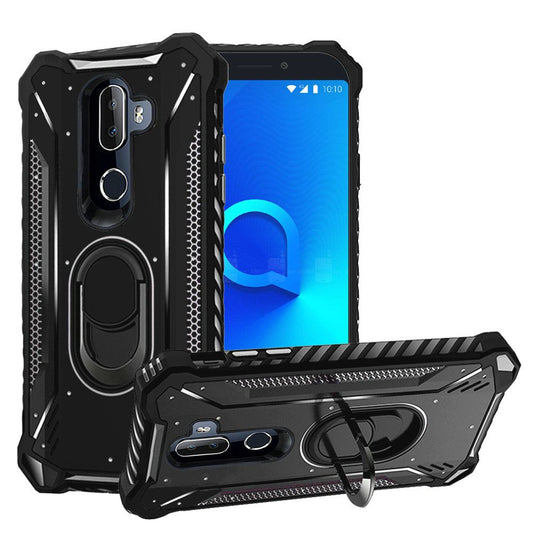 GSA Metal Jacket Case w/Ring Stand for Samsung Galaxy S20 Plus - Black
