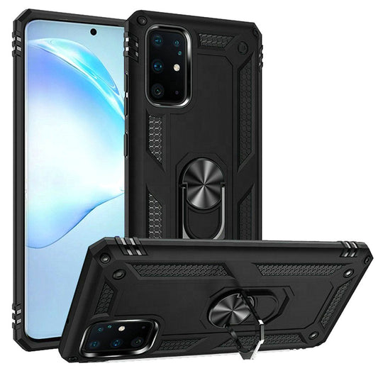 GSA Slim Shockproof Case Ring Stand for Samsung Galaxy S20 Plus - Black