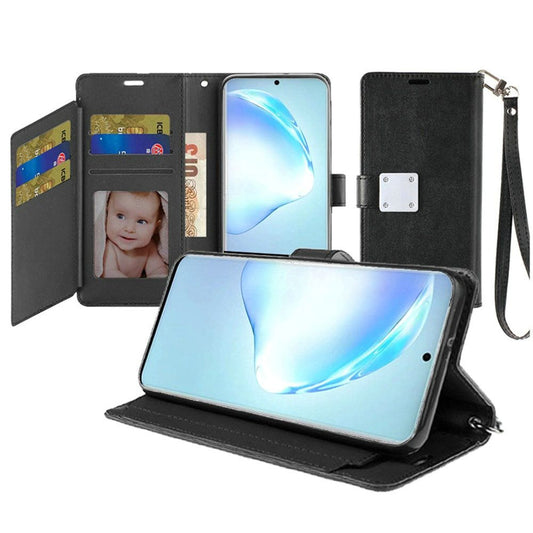 GSA Luxury Flip Wallet Case for Samsung Galaxy S20 Plus - Black