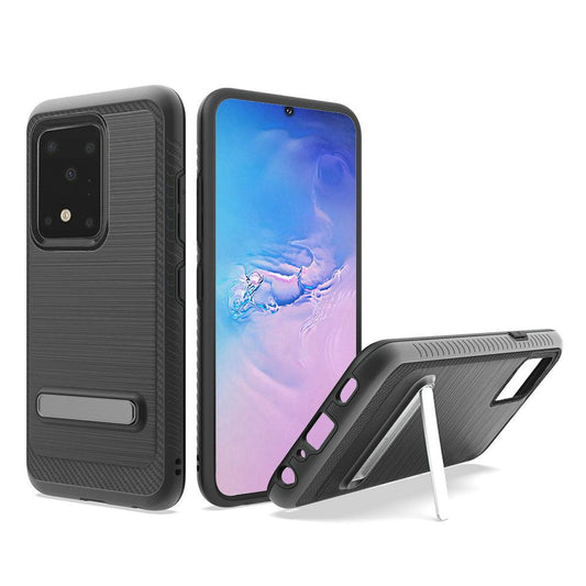 GSA Slim Brushed Case w/Kickstand for Samsung Galaxy S20 Ultra - Black