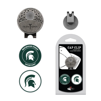 TG NCAA Michigan State Spartans Golf Cap Clip 2 Magnetic Ball Markers