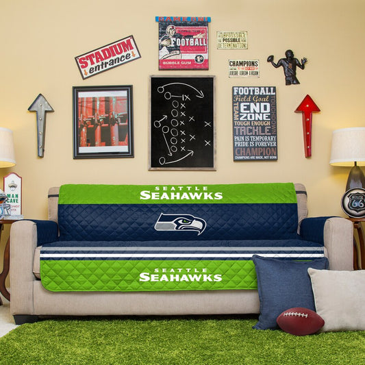 Pegasus Home Fashions NFL Seattle Seahawks Reversible Sofa Protector