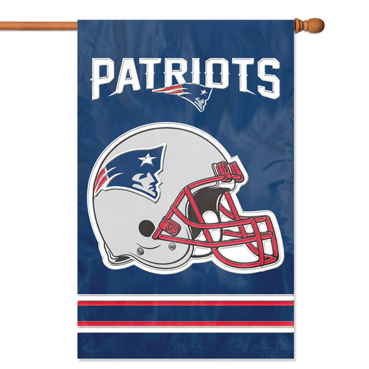Party Animal NFL New England Patriots 2-Sided 44" X 28" Applique Banner Flag