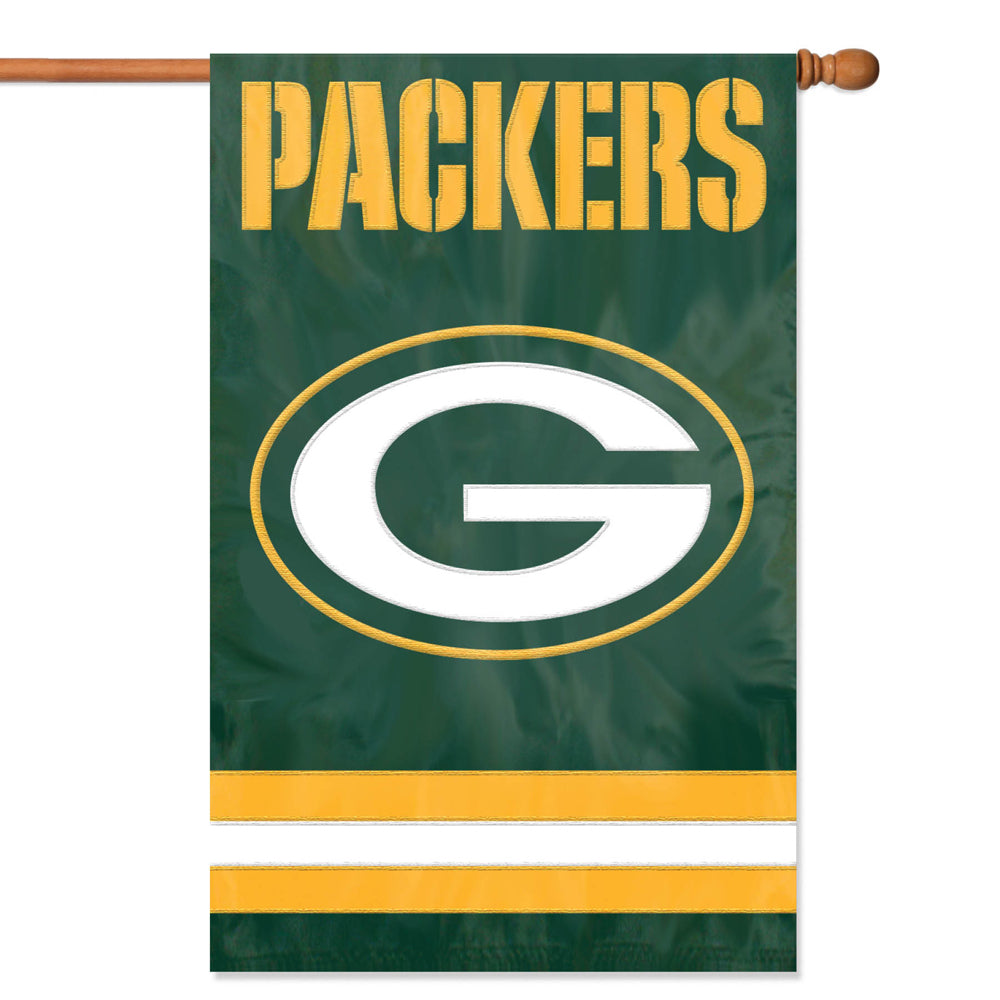 Party Animal NFL Green Bay Packers 2-Sided 44" X 28" Applique Banner Flag