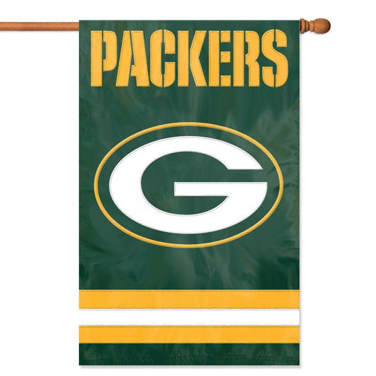 Party Animal NFL Green Bay Packers 2-Sided 44" X 28" Applique Banner Flag