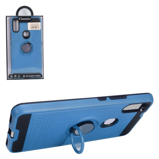 GSA Brushed Case with Ring, Kickstand for Alcatel 3V (2019) - Blue
